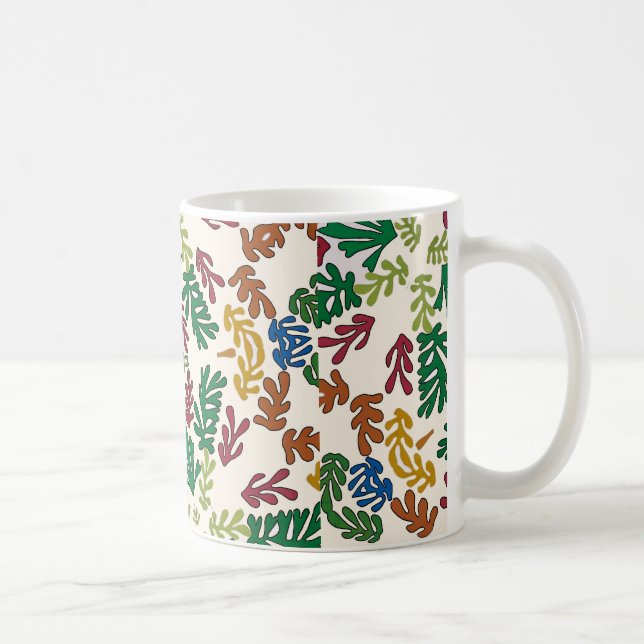 Coloured Leaves, MAtisse Style Coffee Mug (Right)