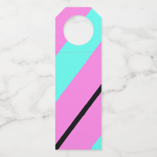 Coloured lines bottle tag