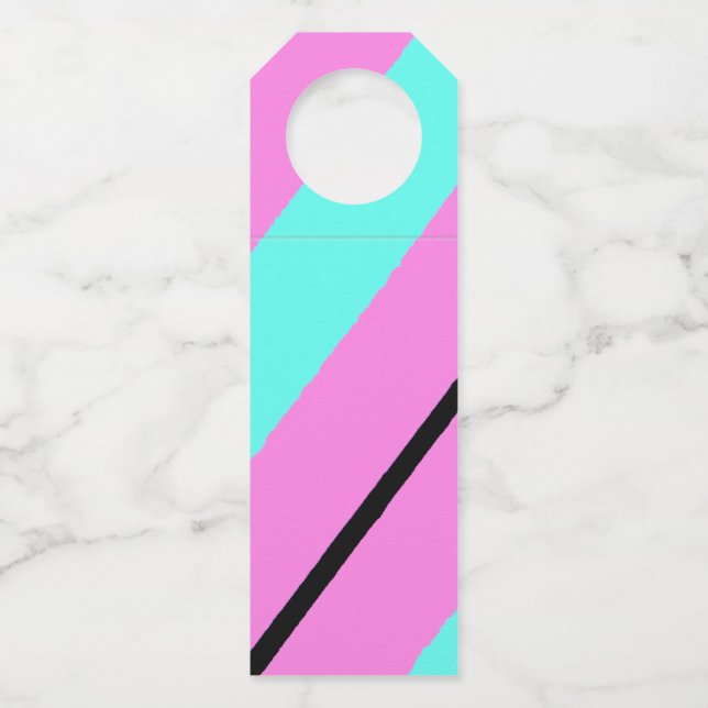Coloured lines bottle tag (Front)
