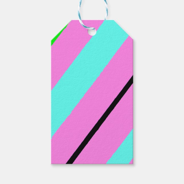 Coloured lines gift tags (Front)