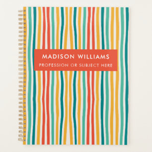 Coloured Lines Modern Flowers Planner