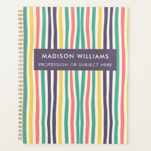 Coloured Lines Modern Flowers Planner