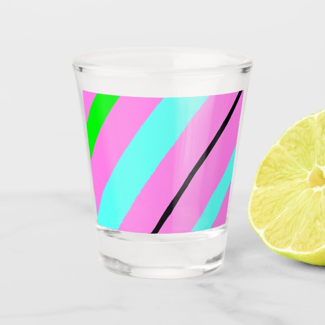Coloured lines shot glass (Front)