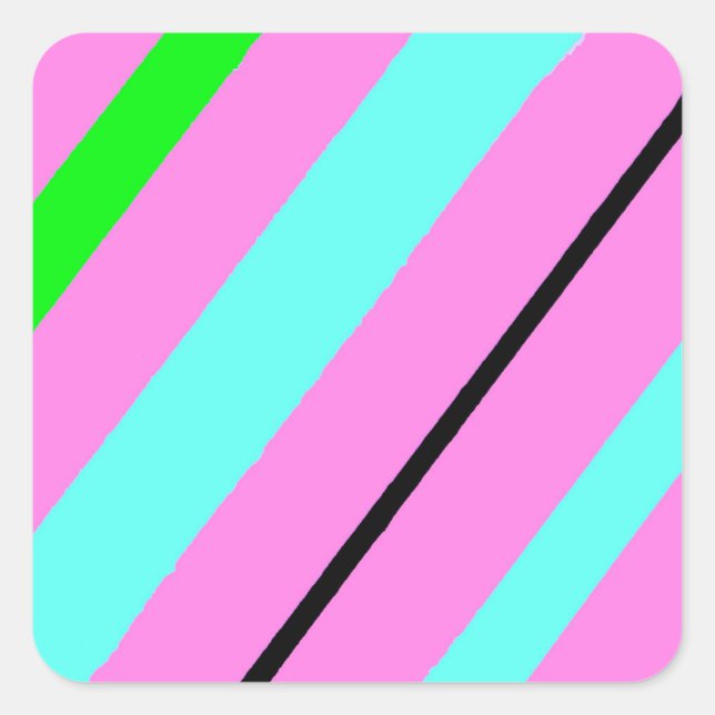 Coloured lines square sticker (Front)