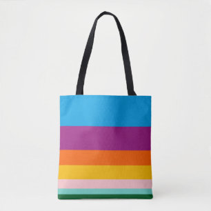 Coloured lines tote bag