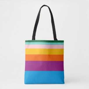 Coloured lines tote bag