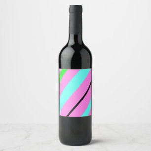 Coloured lines wine label