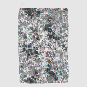 Coloured look like square dvd cutouts, rough mosai golf towel