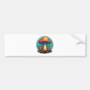 Coloured Magic Mushrooms Bumper Sticker
