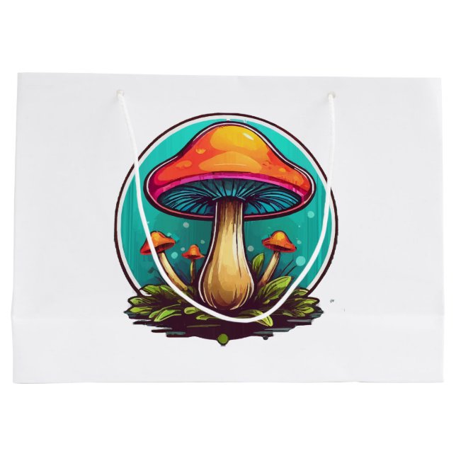 Coloured Magic Mushrooms Large Gift Bag (Back)