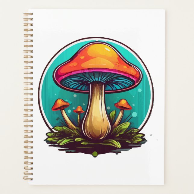 Coloured Magic Mushrooms Planner (Front)