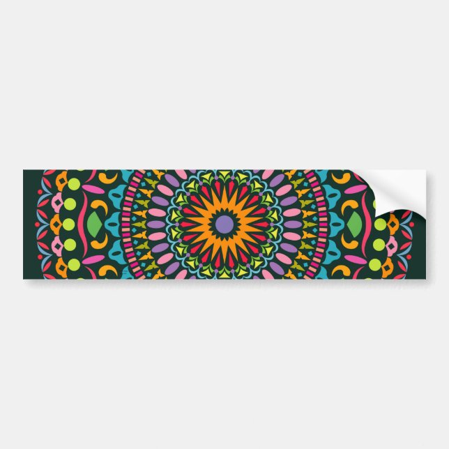 Coloured Mandala 29_06 DZY Bumper Sticker (Front)