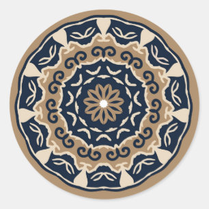 Coloured mandala design sticker