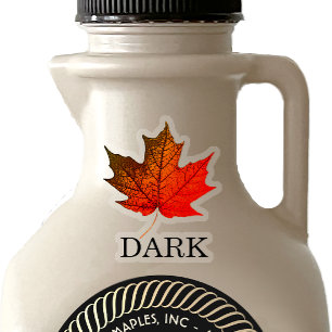 Coloured Maple Leaf Grading Stickers 