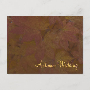 Coloured Maple Leaves Autumn Wedding Announcement