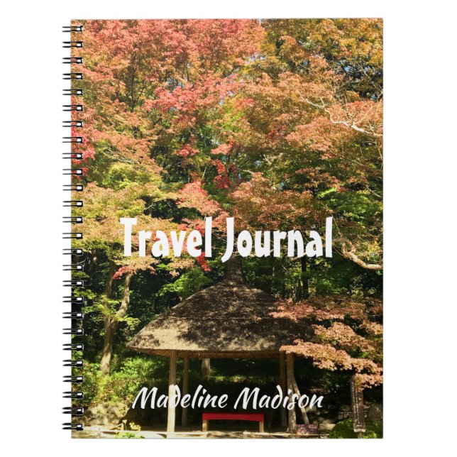 Coloured Maple Trees and Rest House Notebook (Front)