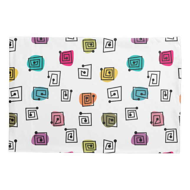 Coloured Mazes  Pillowcase (Back)