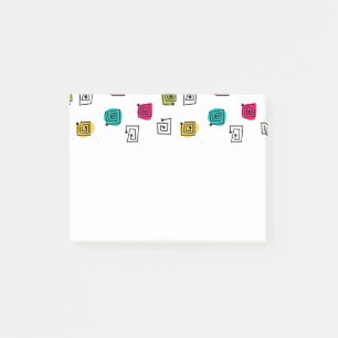 Coloured Mazes Post-it Notes
