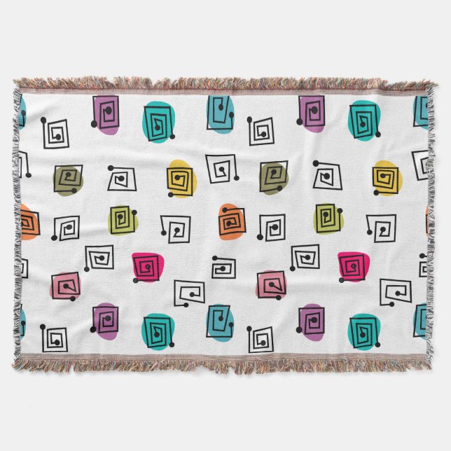 Coloured Mazes  Throw Blanket (Front)