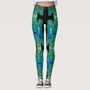 Coloured Mechanical Android Futuristic Robot Leggings