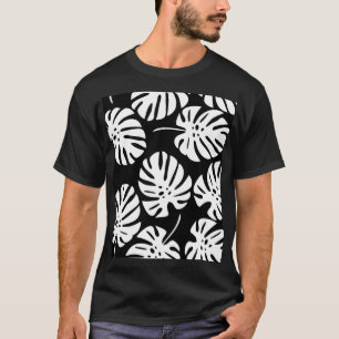 Coloured Monstera Leaves Floral Abstract T-Shirt