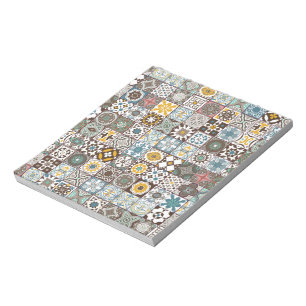 Coloured Moroccan tile Notepad