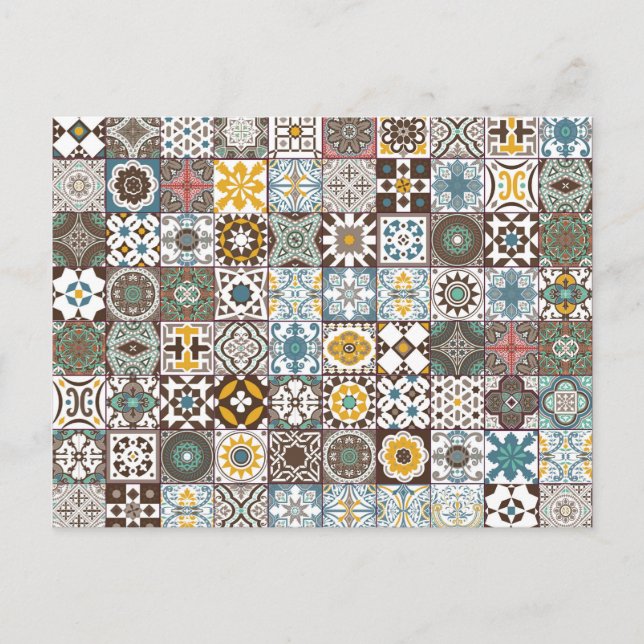 Coloured Moroccan tile Postcard (Front)