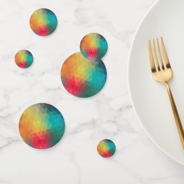 Coloured Neon Glass Pattern Confetti (Group)