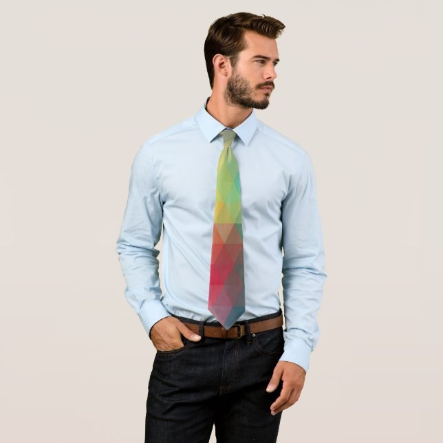 Coloured Neon Glass Pattern Tie (In Situ)