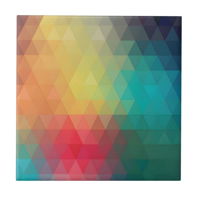 Coloured Neon Glass Pattern Tile (Front)