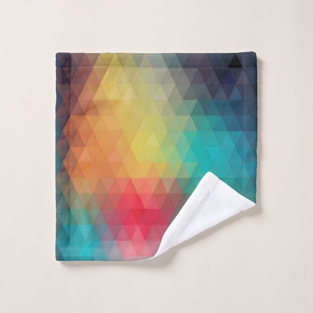 Coloured Neon Glass Pattern Wash Cloth (Wash Cloth)