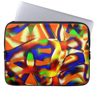 Coloured of imposing colours, orange and blue foug laptop sleeve