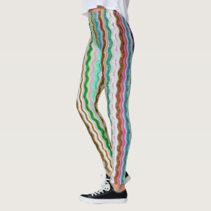Coloured of wavy stripes resembling snakeskin leggings