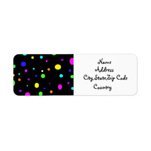 Coloured Orbs-address label