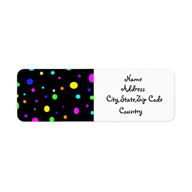 Coloured Orbs-address label (Front)