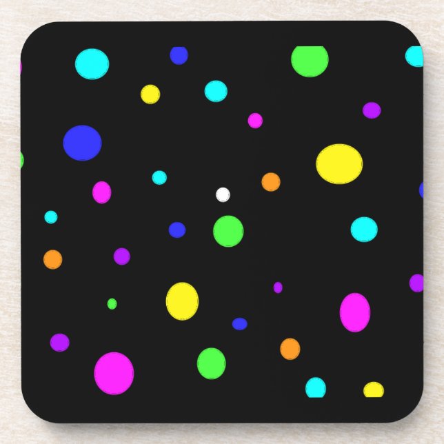 Coloured Orbs-cork coaster (Front)