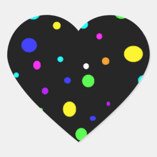 Coloured Orbs-heart sticker
