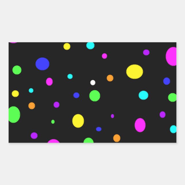 Coloured Orbs-rectangle sticker (Front)