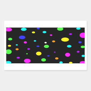 Coloured Orbs-rectangle sticker