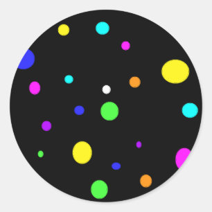 Coloured Orbs-sticker Classic Round Sticker