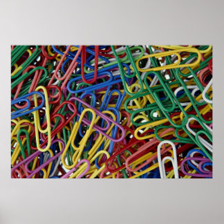 Coloured paper clips poster