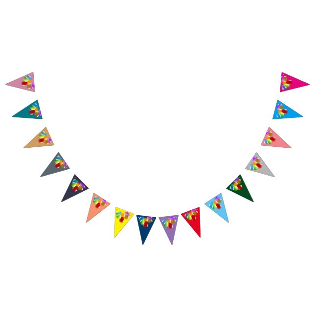 Coloured Party Balloons Bunting (All)