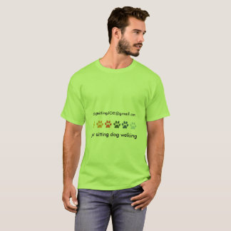 Coloured PAWS Animal Caretaker Pet Sitter T-Shirt
