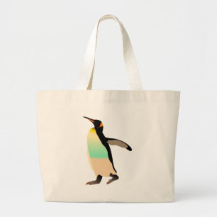 Coloured Peguin Large Tote Bag