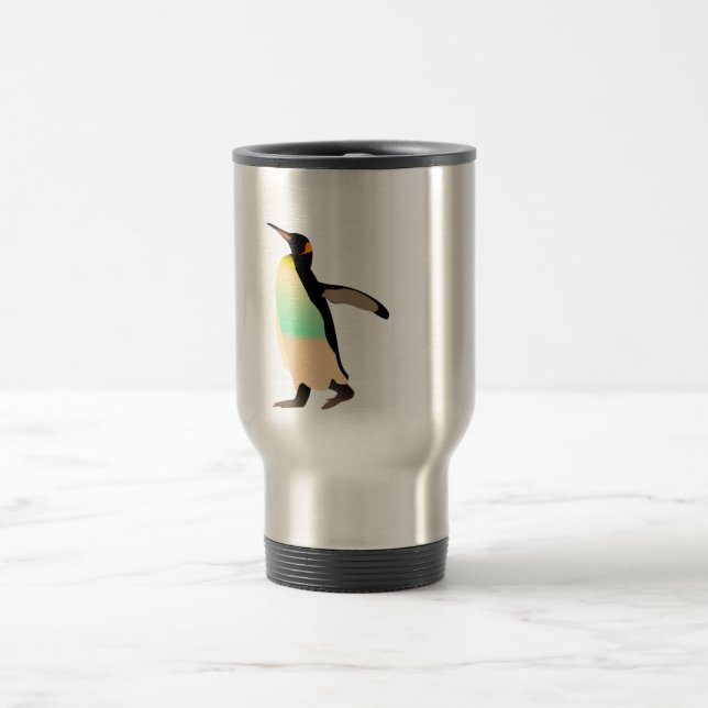 Coloured Peguin Travel Mug (Center)