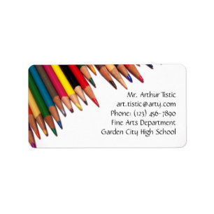 Coloured Pencil Corner Art Teacher Info Labels