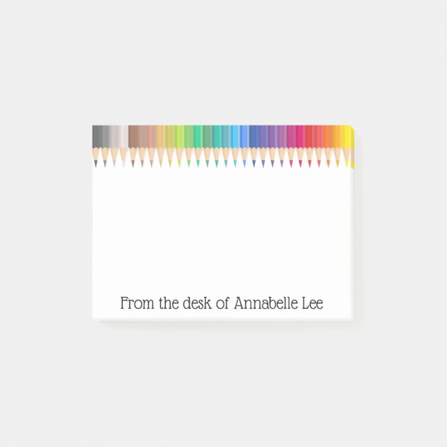 Coloured Pencil Perfection Post-it Notes (Front)