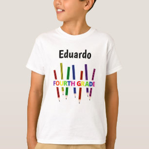 Coloured Pencils 4th Grade Boy's T-Shirt