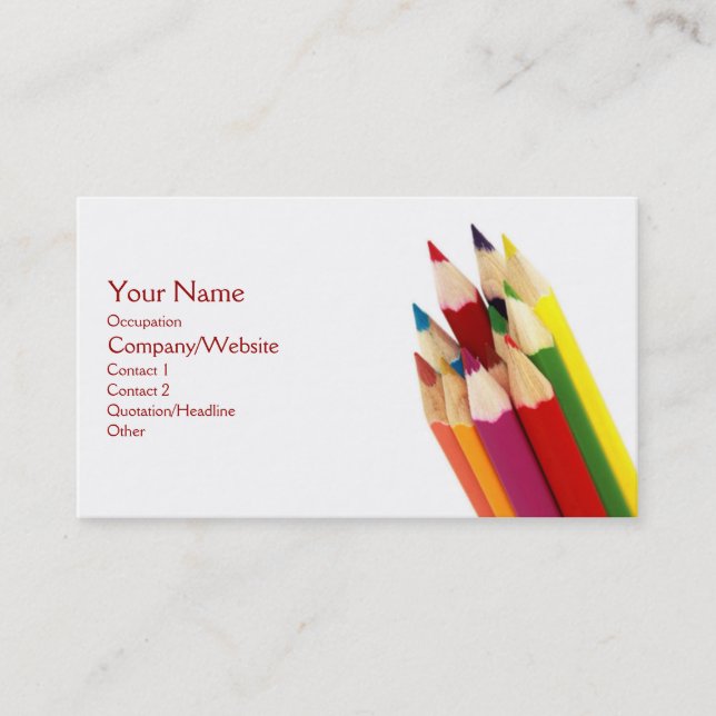 Coloured Pencils Business Card (Front)