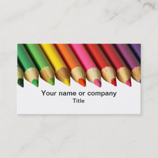 Coloured pencils business cards
